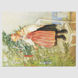 Papel De Seda Navidad vintage Carl Larsson Sueco