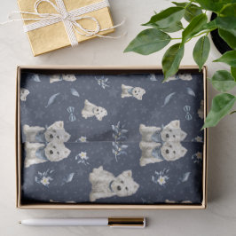 Papel De Seda Navidad Westie Blanca