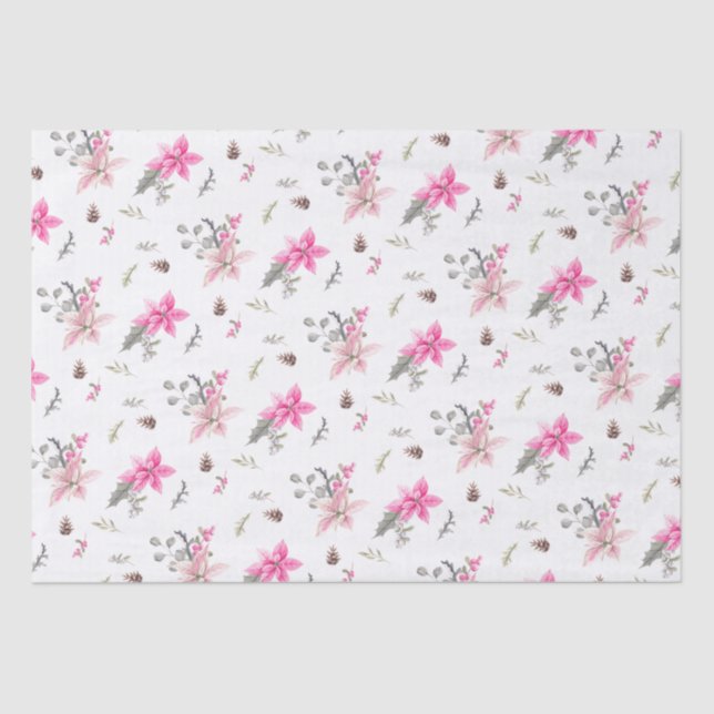 Papel De Seda Navidades acuáticos flores y vegetación (Anverso)