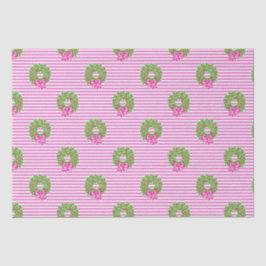 Papel De Seda Navidades adormilados con guirnaldas rosadas y ver