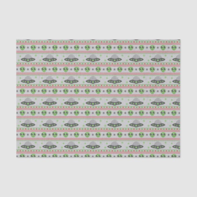 Papel De Seda Navidades Alien Ugly Sweater (Anverso)