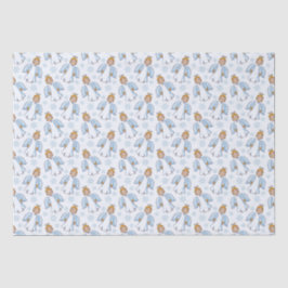 Papel De Seda Navidades Ángel Blanco y Azul