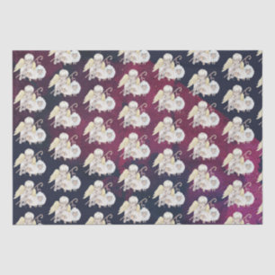 Papel De Seda Navidades Angel Shepherd con patrón de lambs