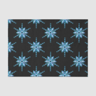 Papel De Seda Navidades Azules Snowflake