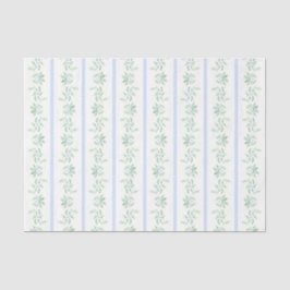 Papel De Seda Navidades azules y verdes Holly Stripe