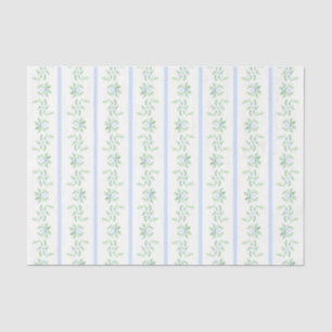 Papel De Seda Navidades azules y verdes Holly Stripe