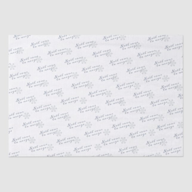 Papel De Seda Navidades bajo la nieve de los Navidades blancos e (Anverso)