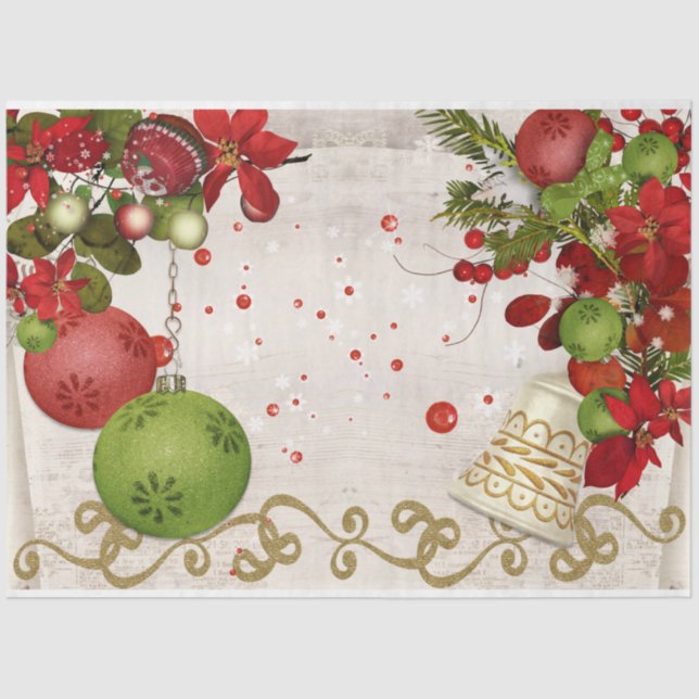 Papel De Seda Navidades Berries Design Series 7 (Anverso)