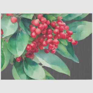 Papel De Seda Navidades Berries Rojas Evergreen
