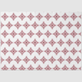 Papel De Seda Navidades blancos con copos de nieve rojos