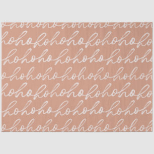 Papel De Seda Navidades blancos marrones Ho Script Brown