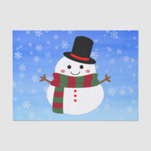 Papel De Seda Navidades blancos Snowman