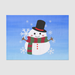 Papel De Seda Navidades blancos Snowman