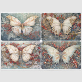 Papel De Seda Navidades Butterflies 4 cuadrados
