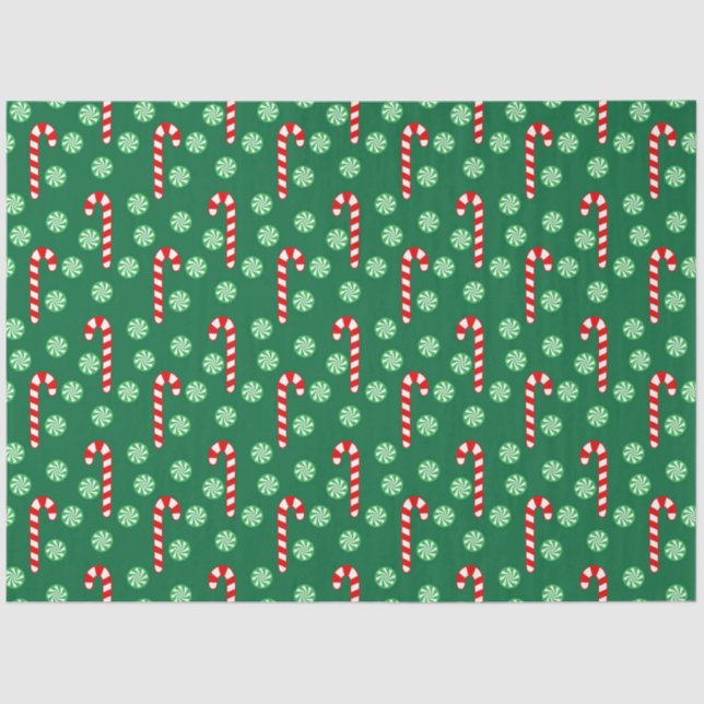 Papel De Seda Navidades Candy Candy Verde Rojo (Anverso)