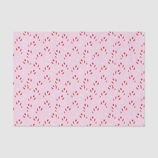 Papel De Seda Navidades Candy Cane Pink (Anverso)
