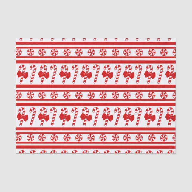 Papel De Seda Navidades Candy Cane Stripes (Anverso)