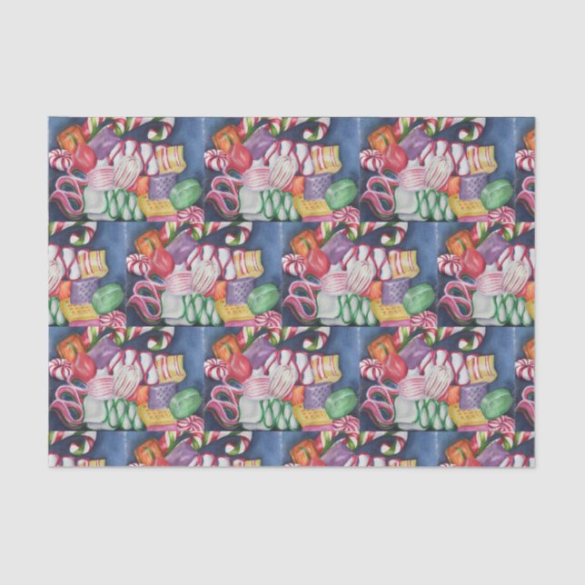 Papel De Seda Navidades Candy Tissue Paper (Anverso)