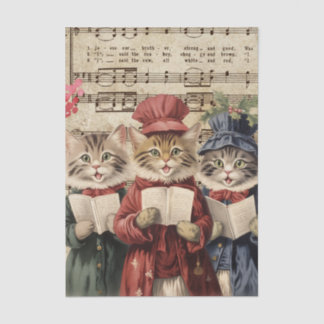Papel De Seda Navidades cantando gatos