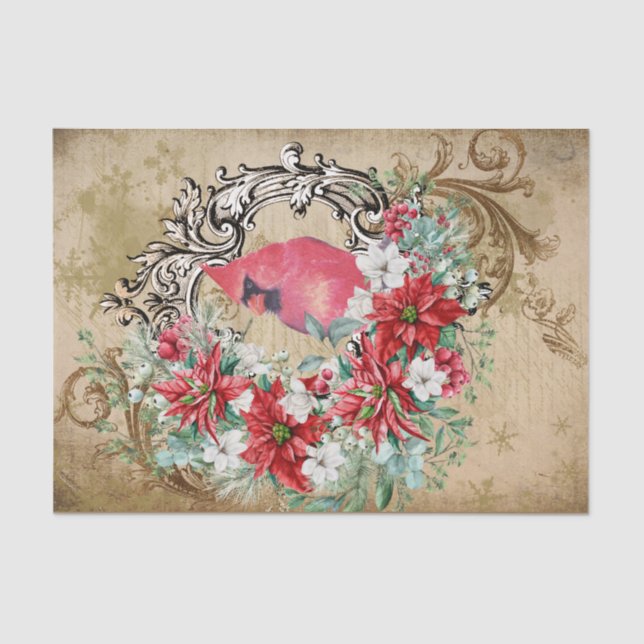 Papel De Seda Navidades Cardinal Tissue Paper (Anverso)