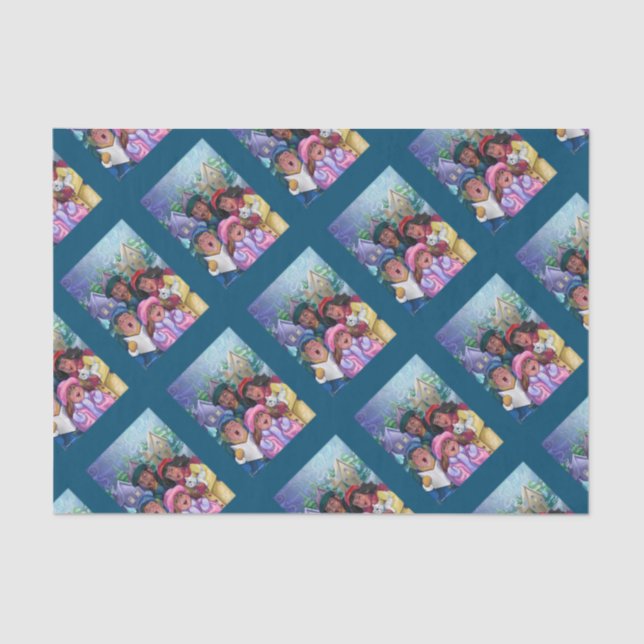 Papel De Seda Navidades Carolers (Anverso)