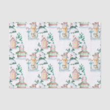 Navidades Casas de hombres de nieve Ilustracion de