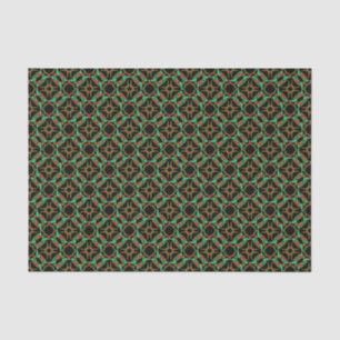 Papel De Seda Navidades celtas Holly Wreath Pattern