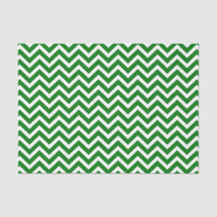Papel De Seda Navidades Chevron verde y blanco ZigZag