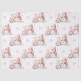 Papel De Seda Navidades Chica de Nieve Rosa Poinsettia