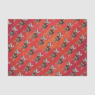 Papel De Seda Navidades Chihuahua En Rojo