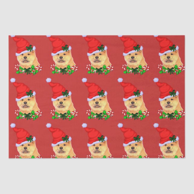 Papel De Seda Navidades Chow Chow (Anverso)