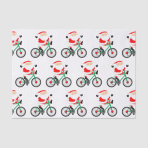 Papel De Seda Navidades ciclistas en bicicleta