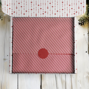 Papel De Seda Navidades Clásicos de Peppermint Stripe Red and Wh