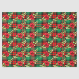 Papel De Seda Navidades Colocan Poinsettias Y Hojas