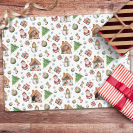 Papel De Seda Navidades cómodos patrón de foto de Gingerbred