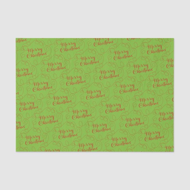 Papel De Seda NAVIDADES con un patrón transparente rojo con LINE (Anverso)