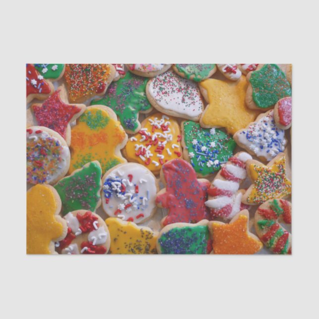 Papel De Seda Navidades Cookies En Coloridas Vacaciones (Anverso)