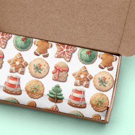 Papel De Seda Navidades Cookies intercambian vacaciones verdes r