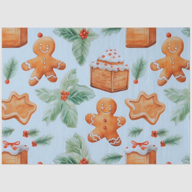 Papel De Seda Navidades Cookies Takes Gingerbread Hombres Navida (Anverso)