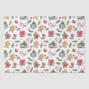 Papel De Seda Navidades cortos hombre de pan de jengibre