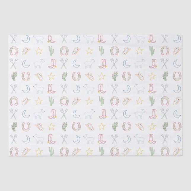 Papel De Seda Navidades Cowboy Navidades de países occidentales (Anverso)