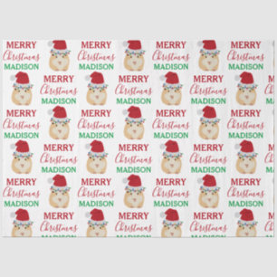 Papel De Seda Navidades Cuadros Hamster Funny Nombre personaliza