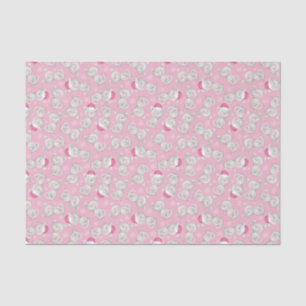 Papel De Seda Navidades Cute Kitty Pink Santa Hat