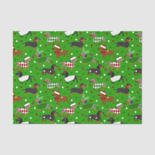 Papel De Seda Navidades Dachshund All Coats