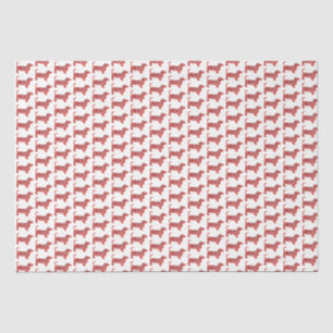 Papel De Seda Navidades Dachshund Daxie Perro Silhouette White