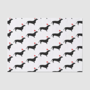 Papel De Seda Navidades Dachshunds y Santa Hats