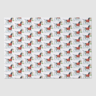 Papel De Seda Navidades de acuarela de perro