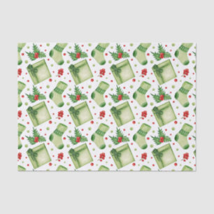 Papel De Seda Navidades de acuarela Existencias y presentaciones