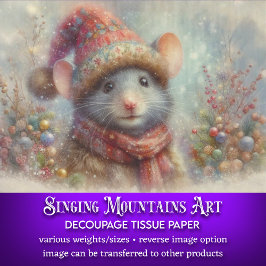 Papel De Seda Navidades de acuarela festiva descodificación del