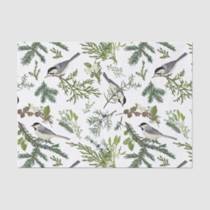 Papel De Seda Navidades de acuarela Ilustracion natural forestal
